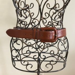 Ellen Tracy Cognac Leather Belt